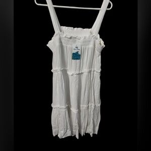 White Beach Coverup with adjustable straps